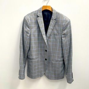 Zara Gray Plaid Blazer